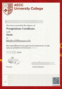 AECC university college diploma certificate