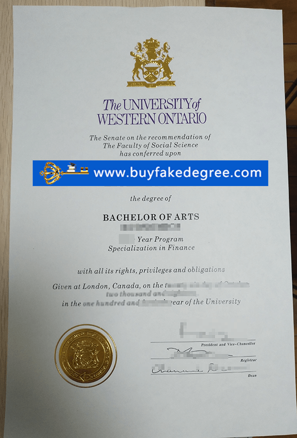 UWO degree certificate