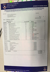 Edith Cowan University transcript