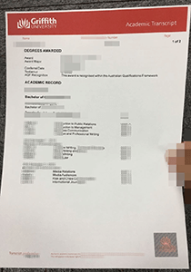 Griffith University transcript