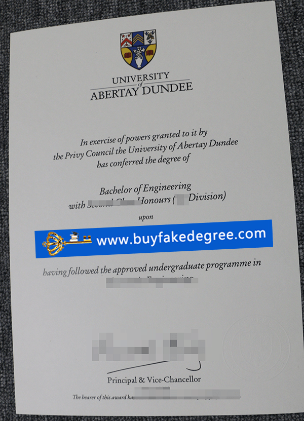 University of Abertay Dundee diploma