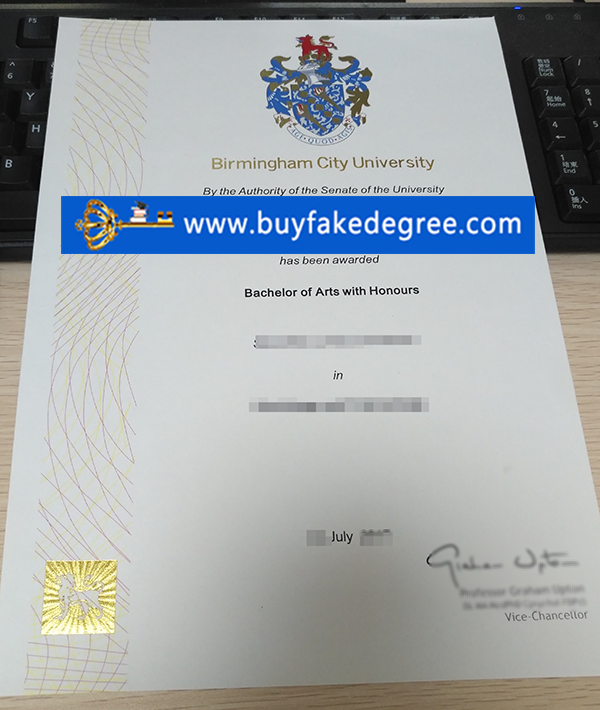 Buy Fake Birmingham City University Diploma online
