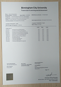 Birmingham city university transcript buy fake BCU degree transcript