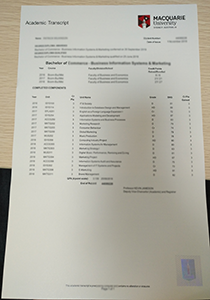 Macquarie University transcript