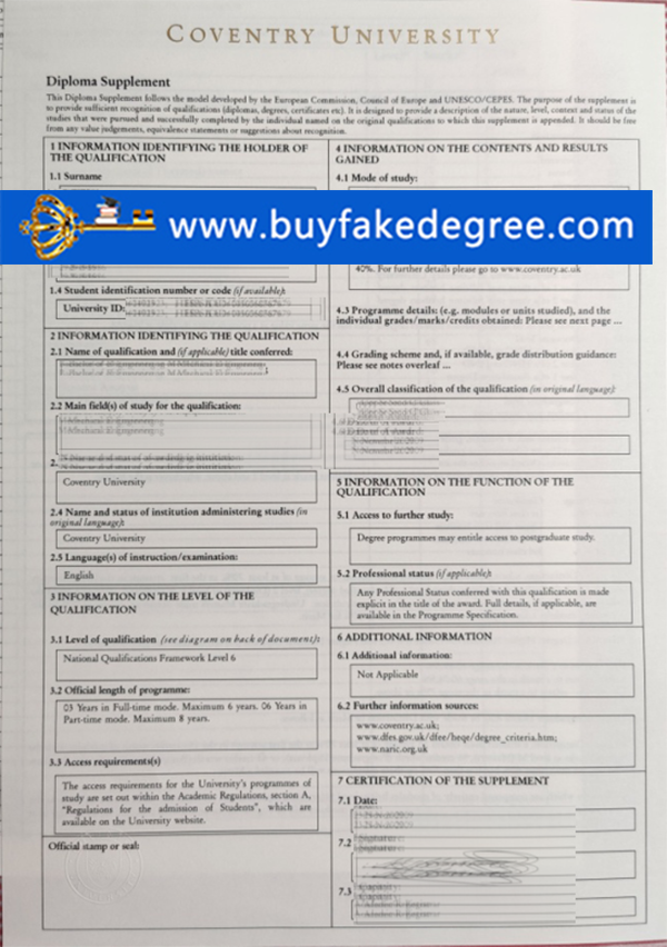 Coventry University transcript for sale buy fake transcript