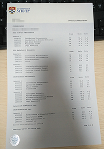 university of sydney transcript