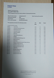 Imperial College London transcript buy fake transcript
