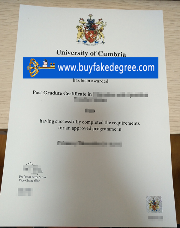 Buy fake degree of University of Cumbria no hiding fees!