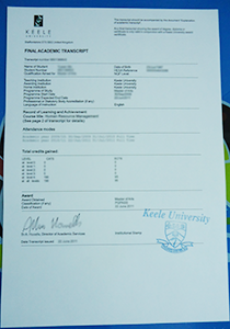 buy fake Keele University transcript