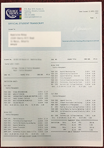 Buy Fake George Brown College Transcript