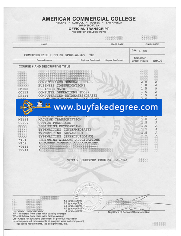 american commercial college transcript , fake american commercial college transcript, buy fake american commercial college transcript