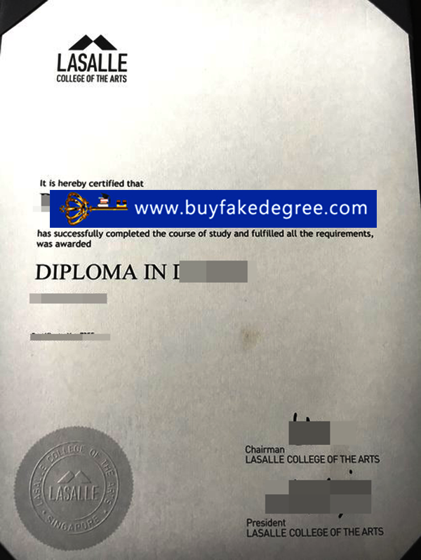 Lassale College of the Arts diploma certificate, fake Lassale College of the Arts diploma certificate from buyfakedegree.com