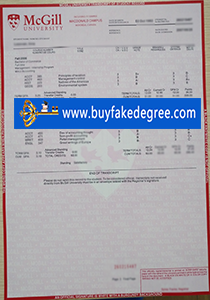 McGill University transcript, fake McGill University transcript, buy fake transcript of McGill University