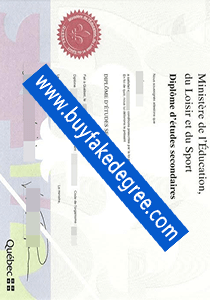 Quebec diploma certificate, buy fake Quebec secondary school diploma certificate