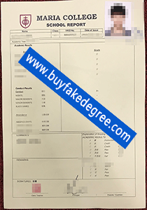 Maria College school report