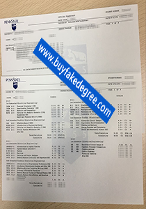 Pennsylvania State University Transcript