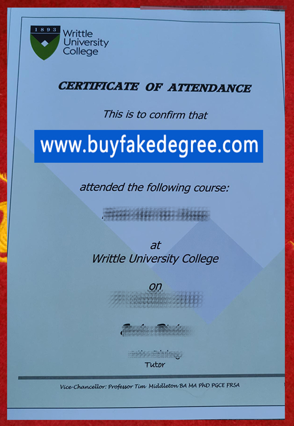 Writtle University College diploma Certificate