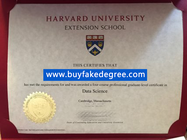 Harvard University extension school diploma certificate