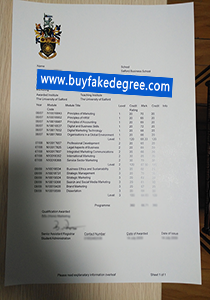 University of Salford transcript