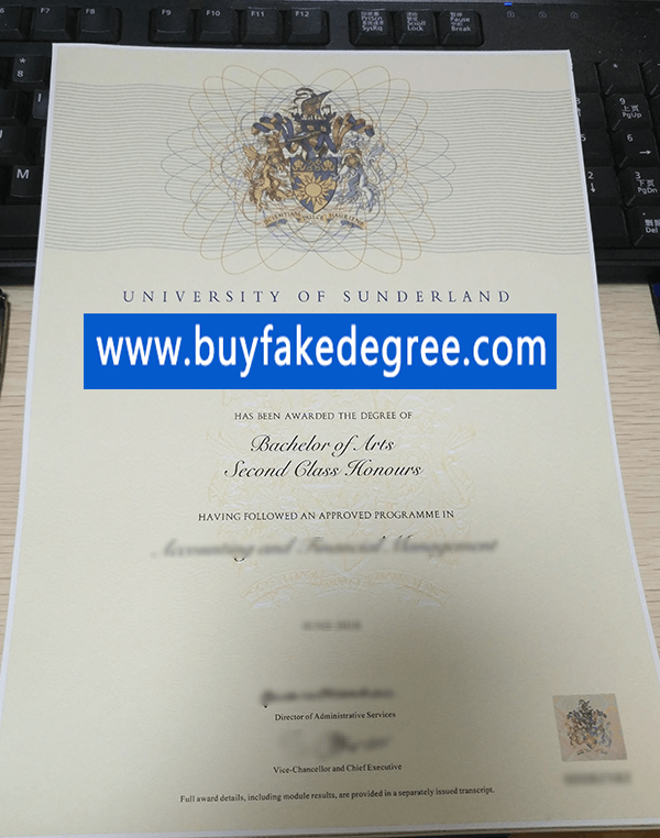 University of Sunderland diploma