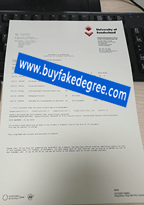 University of Sunderland transcript