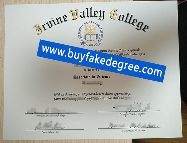 Irvine Velley college dergee sample