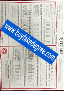 Rutgers University transcript