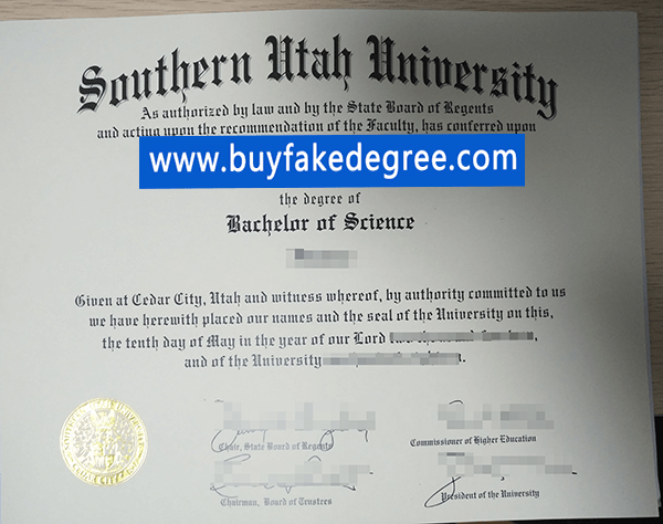 Southern Utah University degree fake SUU diploma