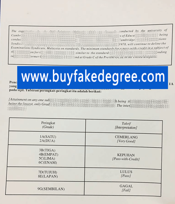 KEMENTEIAN PELAJARAN MALAYSIA ACADEMIC RECORD, KEMENTEIAN PELAJARAN MALAYSIA transcript, buy fake diploma transcript
