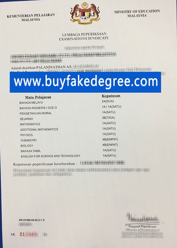 KEMENTEIAN PELAJARAN MALAYSIA TRANSCRIPT buy fake KEMENTEIAN PELAJARAN MALAYSIA TRANSCRIPT diploma certificate