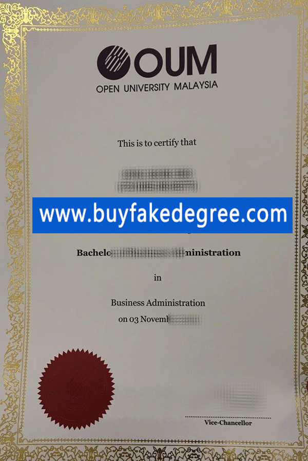Open University Malaysia Degree, fake OUM diploma