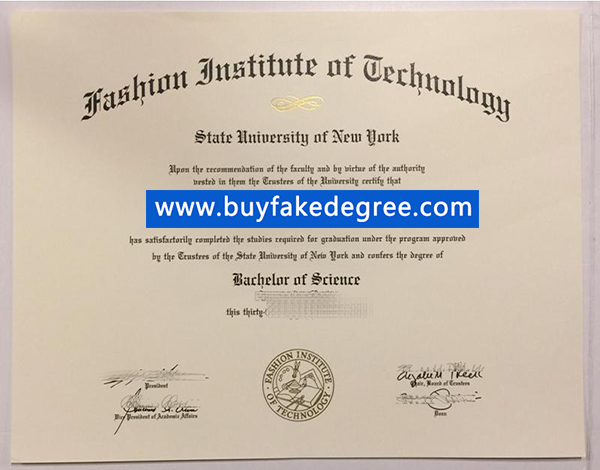 FIT SUNY diploma fake Fashion Institute of technology State University of New York degree
