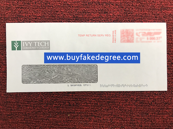 IVY TECH COMMUNITY COLLEGE transcript envelope