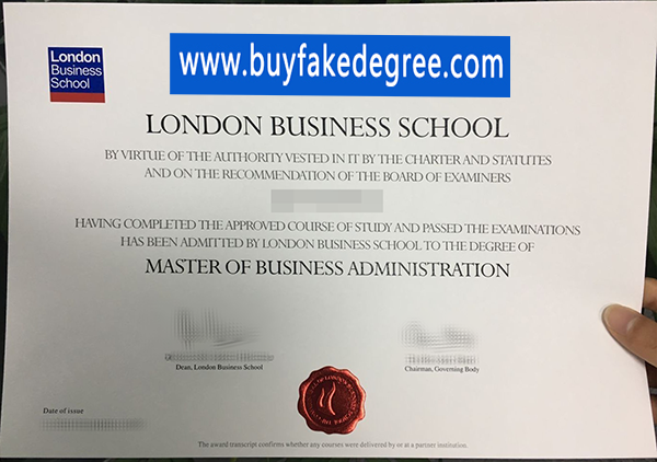 LBS MBA degree sample fake London Business School MBA Diploma