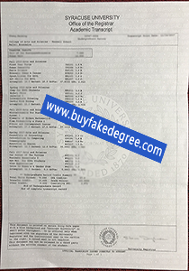 fake sycaruse university transcript