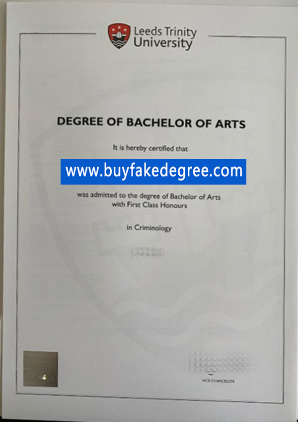 Leeds Trinity University degree sample, Leeds Trinity University fake diploma