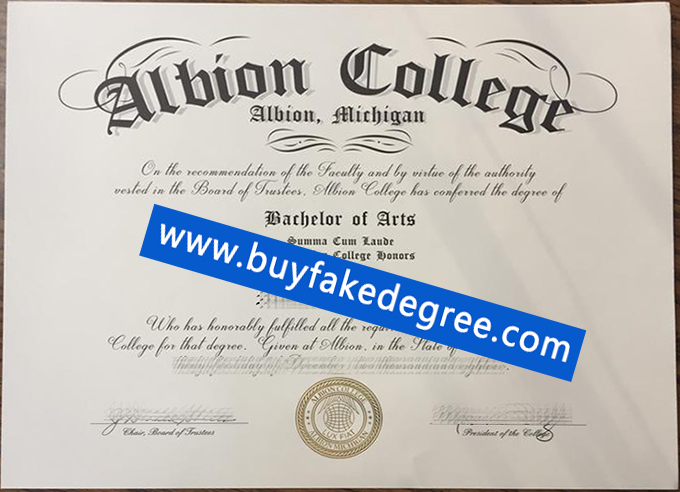 Albion College fake diploma