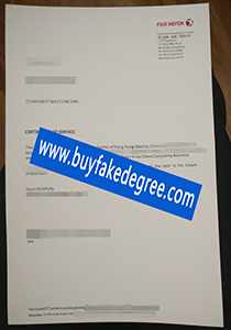 Fuji Xerox certificate
