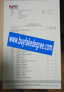 HELP Universiy transcript