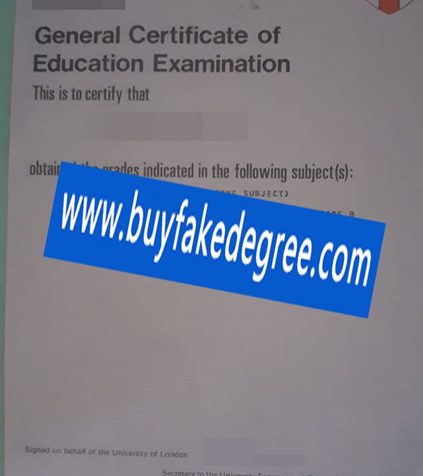 Who Needs to Buy Fake London General Certificate of Education?
