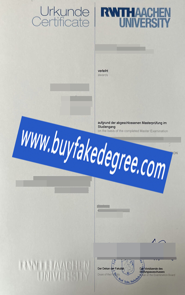 Rwth Aachen University degree
