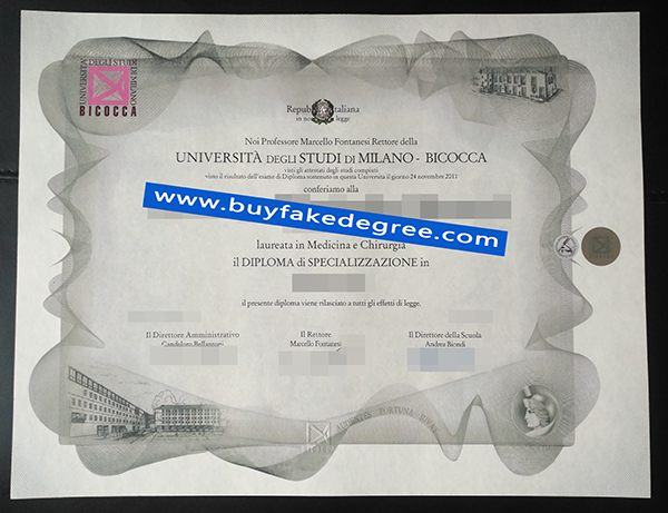 Milan Bicocca University degree