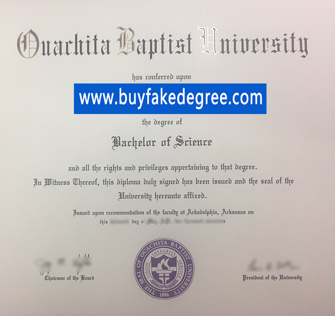 Ouachita Baptist University diploma, buy fake diploma of Ouachita Baptist University