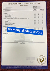 Singapore Management University transcript