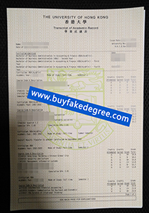 University of Hong Kong transcript