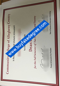 Community College of Allegheny County Certificate, Fake Community College of Allegheny County Diploma-buyfakedegree.com